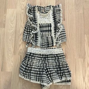 Free People two piece tank and short set